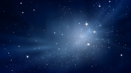 Obraz premium Infinite Cosmic Tapestry: Gaze upon the ethereal beauty of a celestial expanse, as countless stars shimmer in the tranquil abyss of space, a captivating symphony of light and shadow.