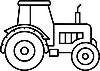 Classic Tractor Outline – Americana Farming Vector