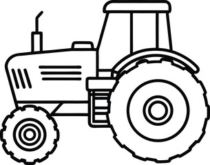 Vintage Farm Tractor Drawing – Patriotic Country Vector