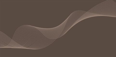 Fototapeta premium Abstract wavy vector background with blue and orange gradient lines