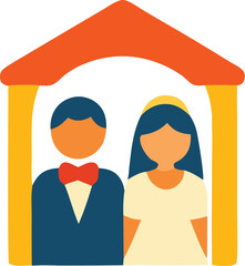 Wedding ceremony captures the love between a bride and groom, ideal for wedding invitations, cards, blogs, and social media posts
