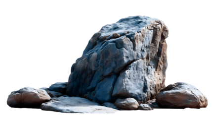 Realistic render of weathered rocky cliff formation isolated on black background for creative designs and visuals isolated on white transparent background PNG cutout
