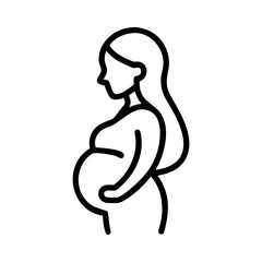 Beautiful pregnant women. Hand drawn style vector design, pregnant women 