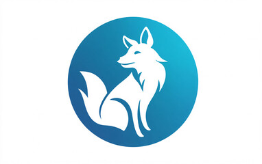 Naklejka premium minimalist animal logo collection featuring wolves and foxes in circular frames with clean vector line art and botanical elements