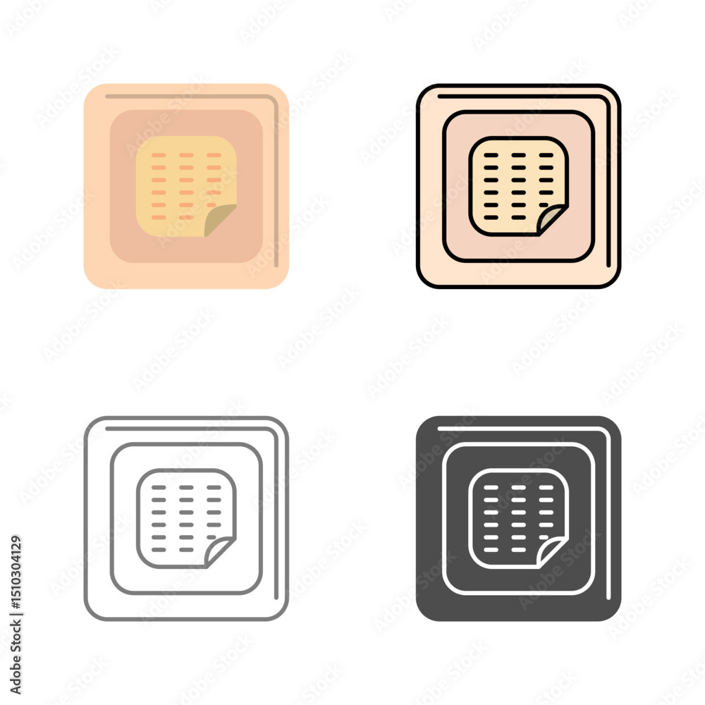 Canvas Prints nicotine patch vector icon