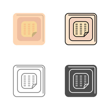 Nicotine Patch Vector Icon