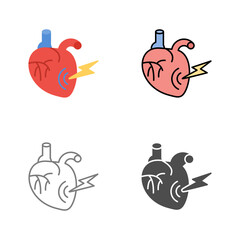 Heart Attack Vector Icon