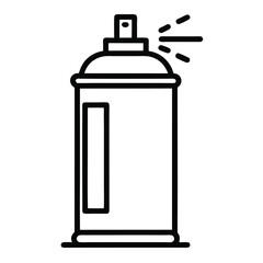 Aerosol spray can line art graphic design element