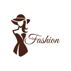 Hand drawn clothing store logo boutique