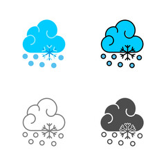 Obraz premium Snow Fall Vector Icon