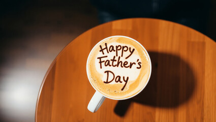 Happy Father's Day Latte Art A Perfect Coffee Treat for Dad