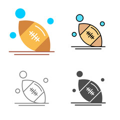 Fototapeta premium Rugby Vector Icon