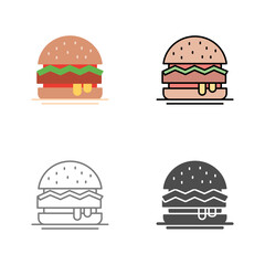 Hamburger Vector Icon