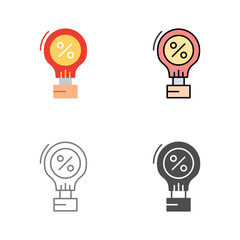 Hot Airballon Vector Icon