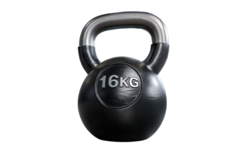 Strength and resilience embodied in a black kettlebell prepared for an intense workout session, showcasing a sturdy design ready for countless fitness challenges Generative AI