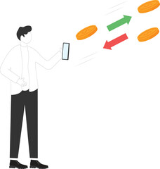 Mobile banking application  Illustration