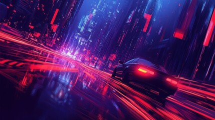 Futuristic Cityscape Drive