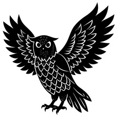 eagle owl vector illustration