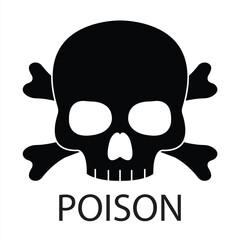 poison sign icon. vector illustration