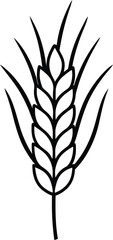 Minimal Wheat Sheaf Sketch – Rustic Farm and Patriotism