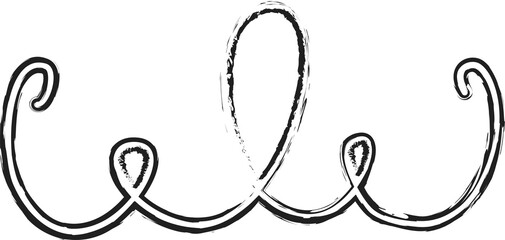 Decorative border brush stroke set. Floral and vintage