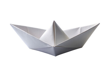 Paper Boat Isolated on Transparent Background

