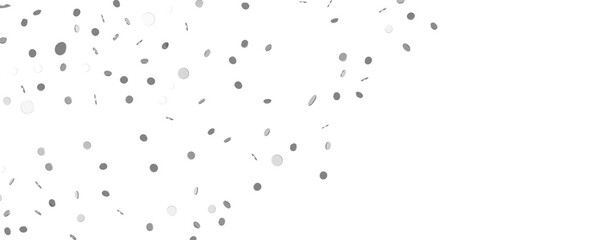 silver  Shower: Dynamic 3D Illustration of Dancing silver Confetti