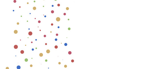 Multicolor confetti abstract background with a lot of falling pieces, isolated on a white background. Festive decorative tinsel element for design