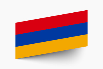 Flag of Armenia. Armenia flag official colors tilted icon digital vector illustration design.