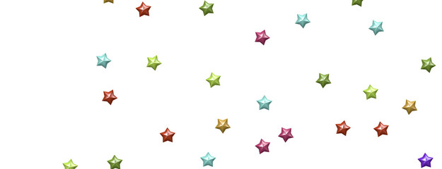 Celestial Cascades: 3D Illustration Conjures a Rainfall of Colorful Stars