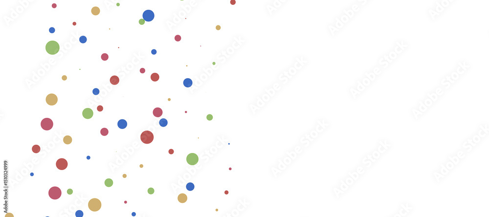 Poster multicolor confetti abstract background with a lot of falling pieces, isolated on a white background