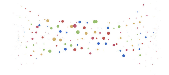  Colorful confetti on white background