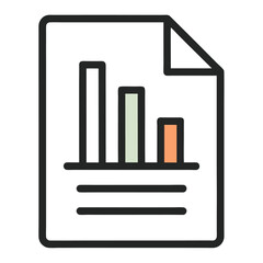 Document with bar graph showing data analysis results