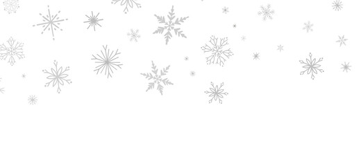 Snowflake Cascade: Mesmerizing 3D Illustration Depicting Descending Christmas Snowflakes