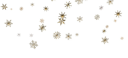 Glistening Snow Shower: Striking 3D Illustration Showcasing Falling Holiday Snowflakes