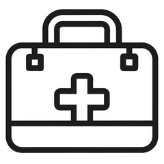 First aid kit medical emergency healthcare box icon