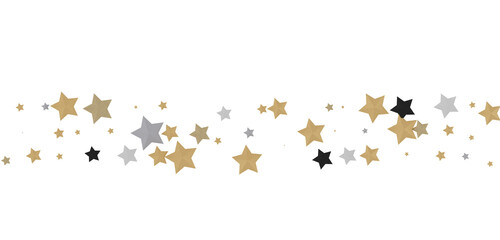 Radiant Showers: Immerse Yourself in a Spellbinding 3D Gold Stars Downpour