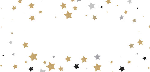 Radiant Showers: Immerse Yourself in a Spellbinding 3D Gold Stars Downpour