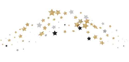 Radiant Showers: Immerse Yourself in a Spellbinding 3D Gold Stars Downpour