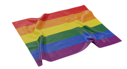 rainbow flag png. LGBTQ+ Flag isolated for Pride month. LGBTQ+ rainbow flag PNG symbolizing equality, love, and diversity for Pride Month visuals. Bright rainbow flag PNG representing LGBTQ+ community