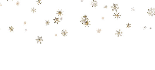 Glistening Snow Shower: Striking 3D Illustration Showcasing Falling Holiday Snowflakes