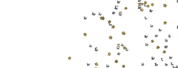 Obraz premium Radiant Showers: Immerse Yourself in a Spellbinding 3D Gold Stars Downpour