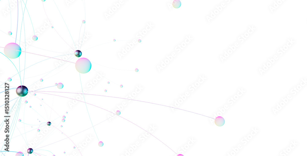 Aufkleber Abstract digital background of points and lines. Glowing plexus. Big data. Network or connection.
