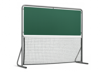 Padel court wall with transparent background, presenting advertising space on green surface