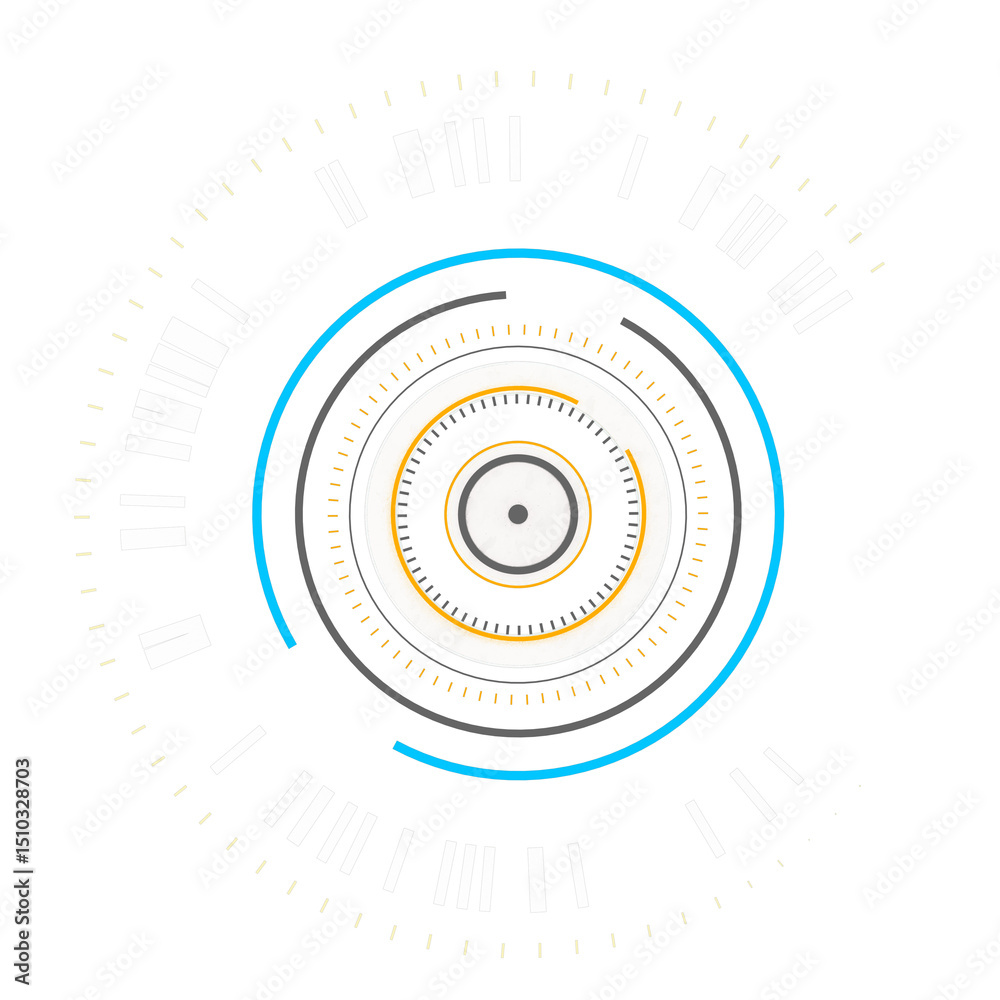 Poster abstract tech circle design
