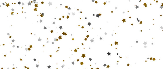 Enchanted Galaxy: Experience the Splendor of a 3D Gold Stars Shower