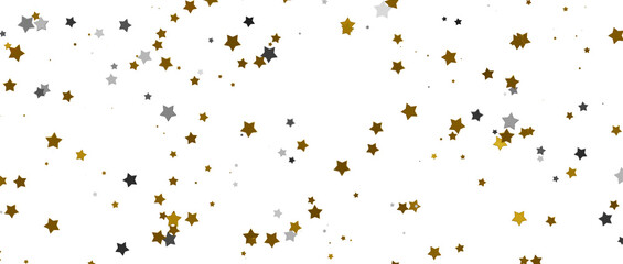 Enchanted Galaxy: Experience the Splendor of a 3D Gold Stars Shower