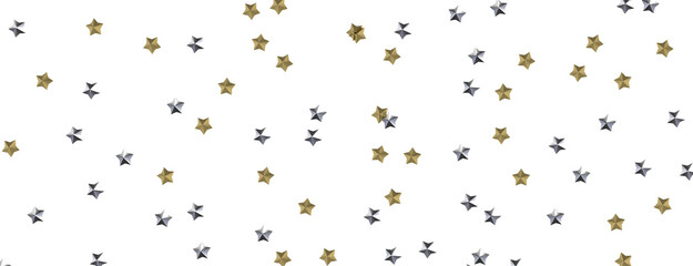 Enchanted Galaxy: Experience the Splendor of a 3D Gold Stars Shower