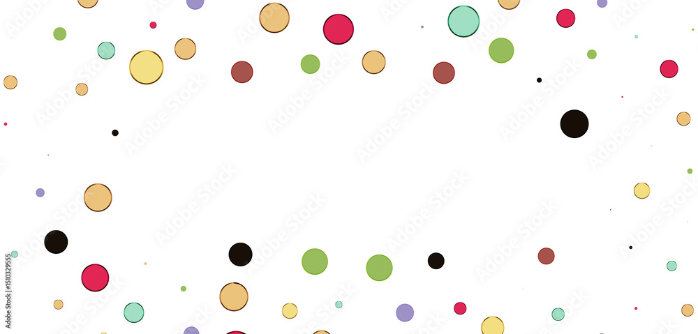Poster multicolor confetti abstract background with a lot of falling pieces, isolated on a white background