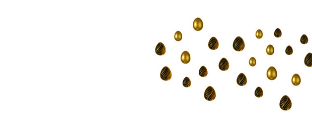 easter egg with gold pattern decoration